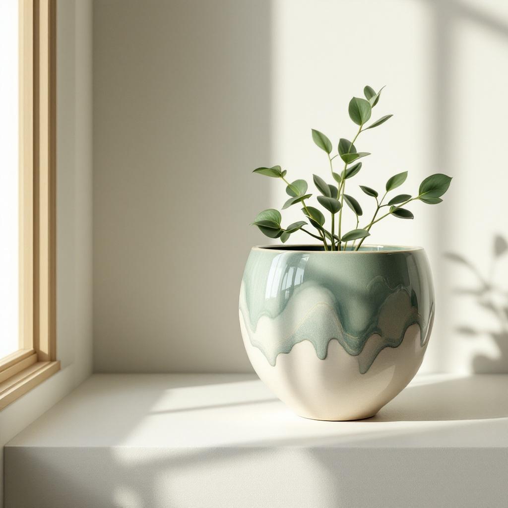 Cascade Glaze Planter